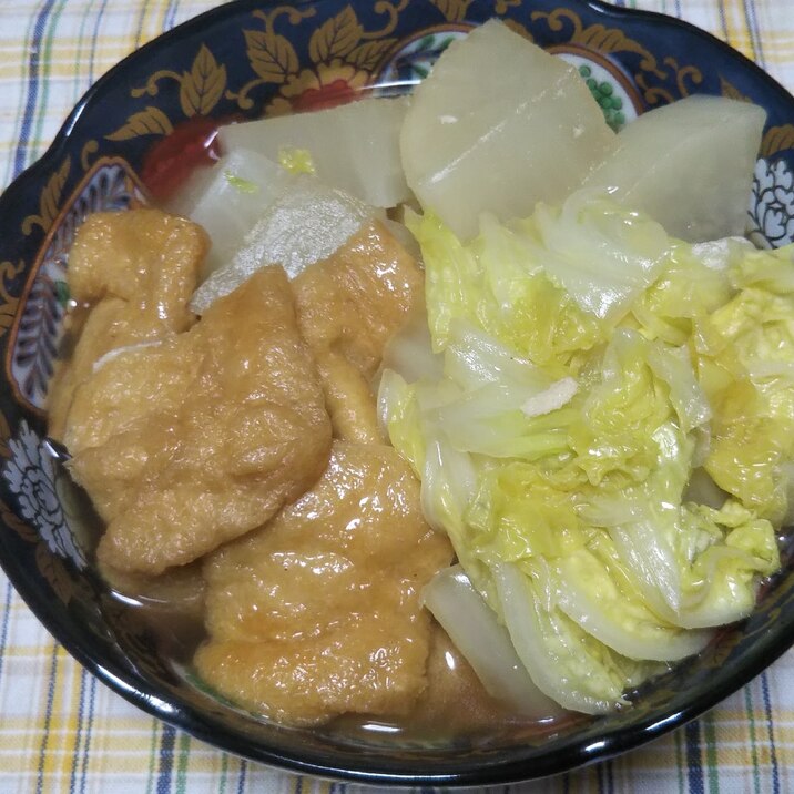 おつまみに☆白菜と大根と油揚げの煮物